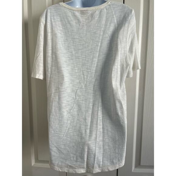 Chico's Spread Kindness Like Wildflowers Foiled Floral Short Sleeve Tee Size 2 - Picture 7 of 12